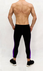 Black Purple Men's Pocket Tights