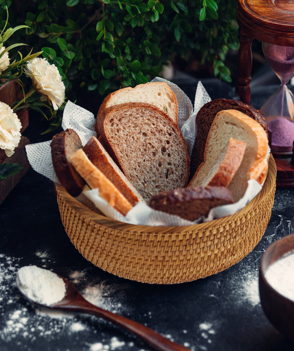 Bowl Shaped Wicker Basket Set | Tabletop Serving Bowls for Home and Restaurant