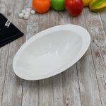 Wilmax Fine Porcelain White Ceaser Salad  Bowl 11" X 7.5 | 27.5 X 18.5 Cm WL-992657/A