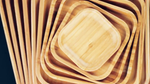 Wilmax Bamboo Wood Round 2 Section Platter 8" | For Appetizers / Barbecue / Burger Sliders WL-771042/A