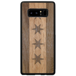 Slim Wooden Phone Case (Chicago Traveler in Mahogany & Black Walnut)