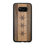 Slim Wooden Phone Case (Chicago Traveler in Mahogany & Black Walnut)