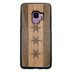 Slim Wooden Phone Case (Chicago Traveler in Mahogany & Black Walnut)