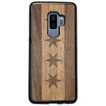 Slim Wooden Phone Case (Chicago Traveler in Mahogany & Black Walnut)