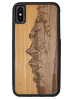 Slim Wooden Phone Case (Sawtooth Mountains Bamboo Sky)