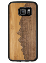 Slim Wooden Phone Case (Sawtooth Mountains Bamboo Sky)