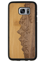 Slim Wooden Phone Case (Sawtooth Mountains Bamboo Sky)