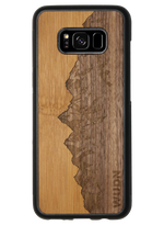 Slim Wooden Phone Case (Sawtooth Mountains Bamboo Sky)