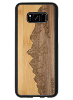 Slim Wooden Phone Case (Sawtooth Mountains Bamboo Sky)