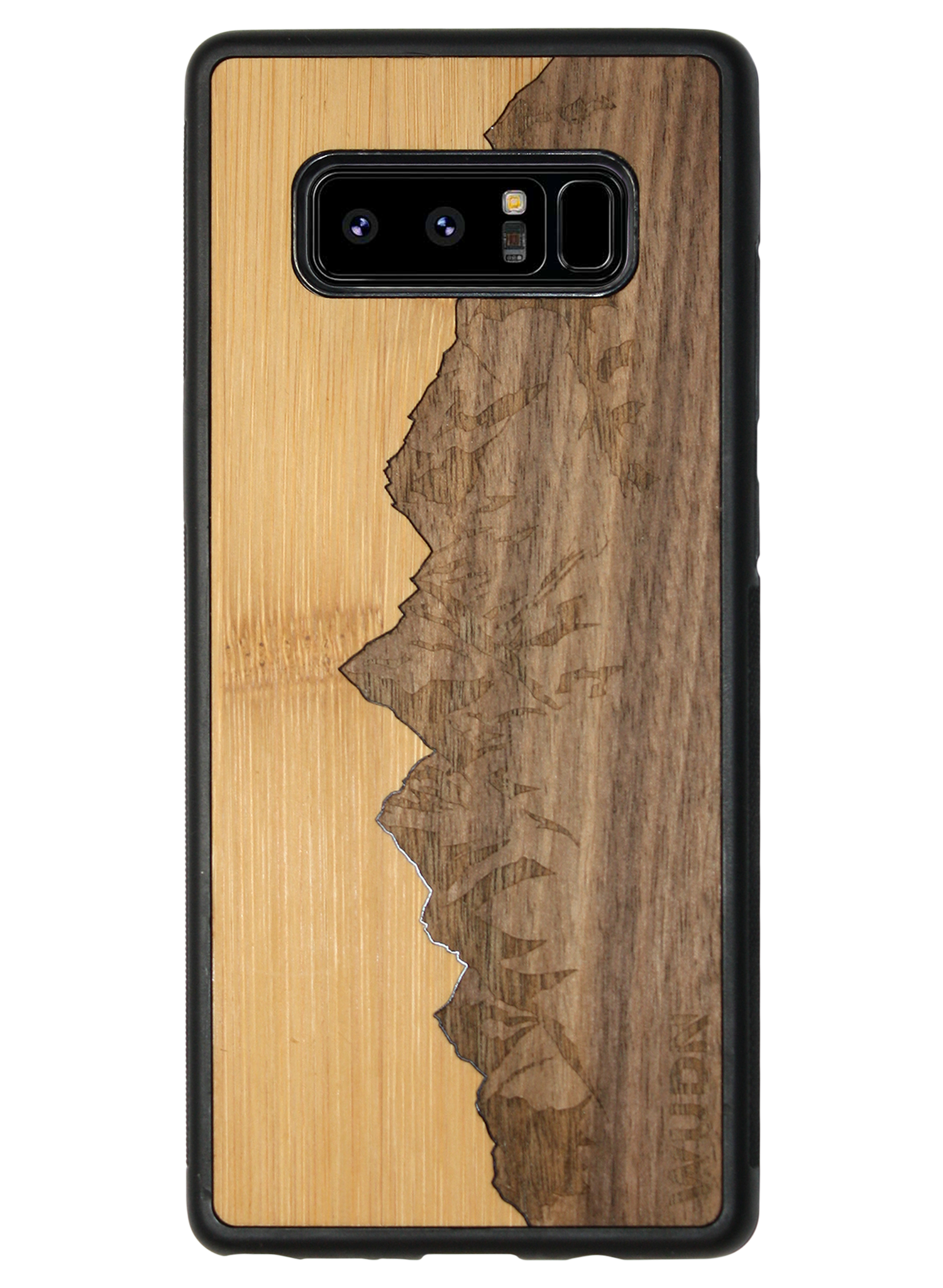 Slim Wooden Phone Case (Sawtooth Mountains Bamboo Sky)