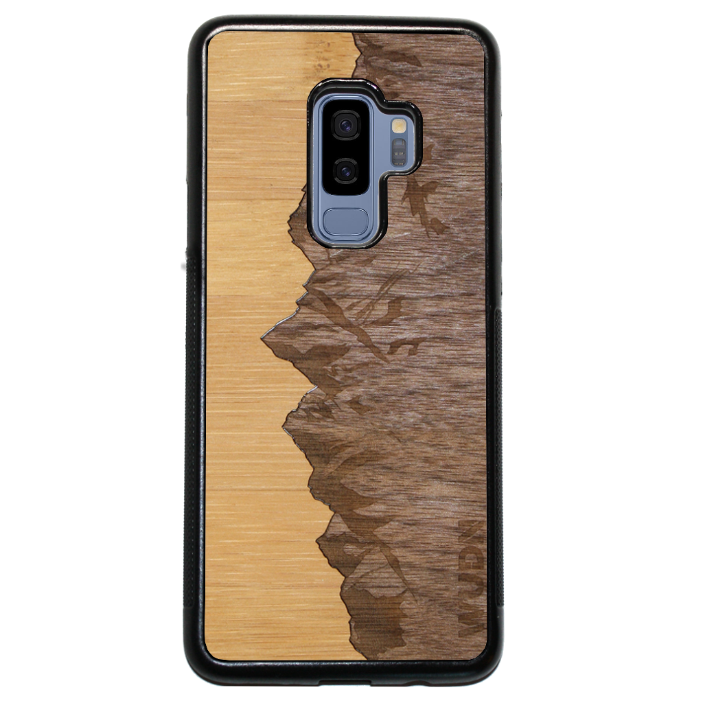 Slim Wooden Phone Case (Sawtooth Mountains Bamboo Sky)